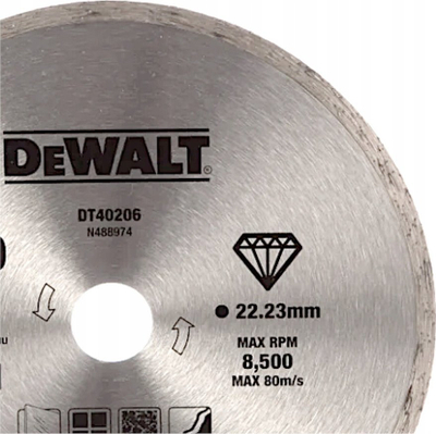 Disk prerës diamanti DeWALT Eco4 DT40206, 180mm, 22.23mm, argjendtë