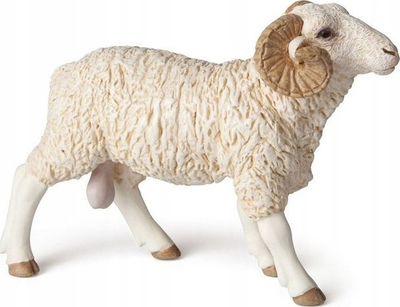 Figurinë lodër Papo dash Ram 51129, e punume me dorë, plastike, e bardhë