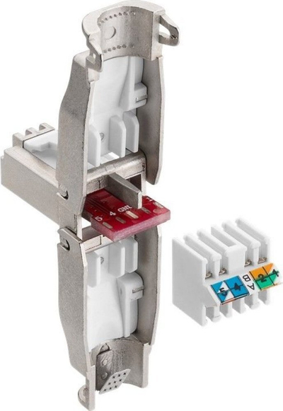 Prizë modulare RJ45 Techly 105872, Cat6a 10G, STP, beige