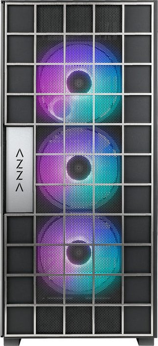 Kuti PC AZZA NEO 500, ATX Mid Tower, xham i fortë, 4x 120mm ARGB, e zezë me argjend