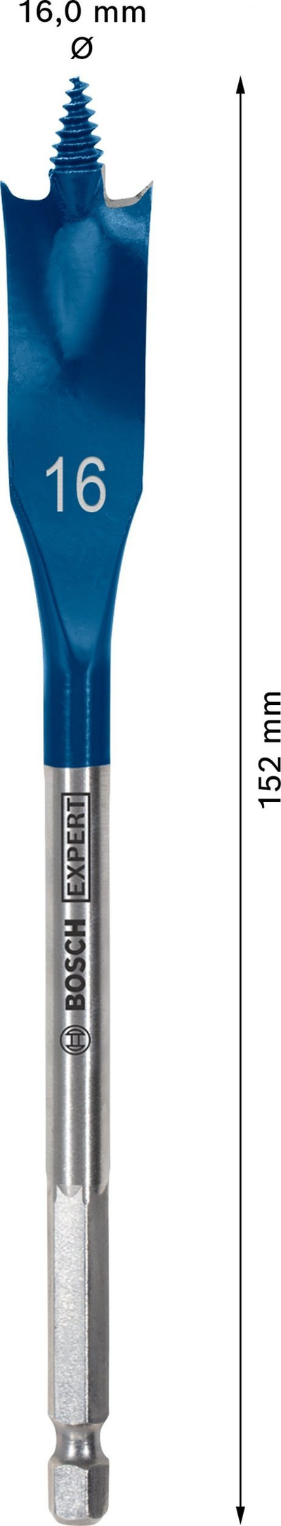 Gërshërëz shpuese Bosch Self Cut Speed, 16mm, çelik i lëmuar, argjendtë