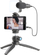 Set vloggingu Cellularline Tripod C Micro, mikrofon i jashtëm, dritë LED, i zi