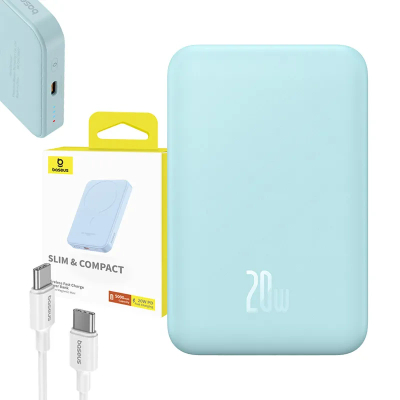 Powerbank Baseus Magnetic Mini, 5000mAh, 20W, blu