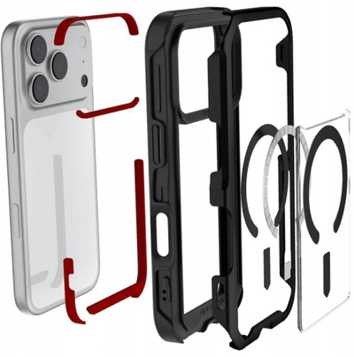 Kapak telefoni Ghostek Atomic Slim për iPhone 17 Pro, 6.3", MagSafe, i zi
