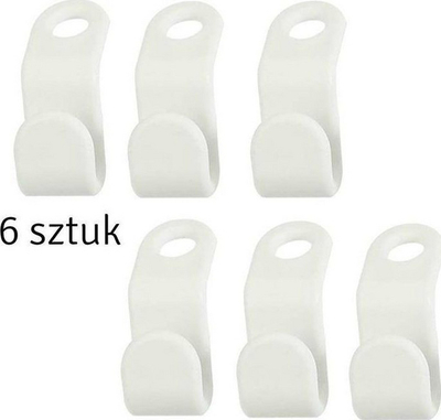 Set varëse rrobash Aptel, 6 copë, të bardha