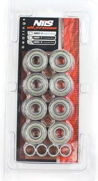 Kushineta patinash Nils Extreme ABEC 7, krom, set 8 copë