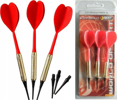 Set shigjeta darts Best Sporting Plastic Dart, 3 copë, majë plastike e butë, shumëngjyrëshe