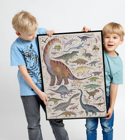 Puzzle Czuczu Puzzlove Dinosaurs, 200 pjesë, shumëngjyrëshe