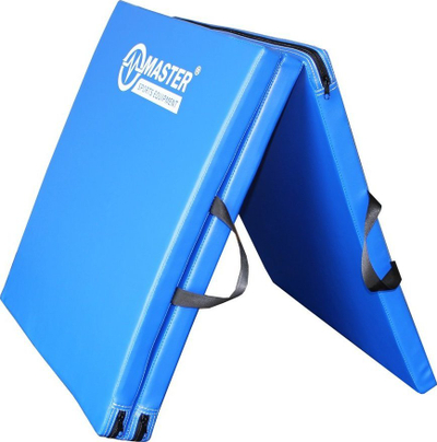 Dyshek gjimnastikor Master MAS4A493, 180x60x3.5 cm, palosje 3 pjesë, blu