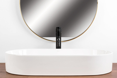 Lavabo mbi banak Rea Nadia 70, ovale, 70 cm, e bardhë