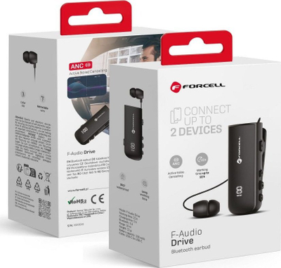 Kufje pa tela Forcell F-AUDIO Drive, Bluetooth 5.3, bateri 22 orë, të zeza