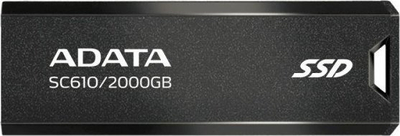 SSD i jashtëm ADATA SC610, 2TB, USB 3.2 Gen2, i zi