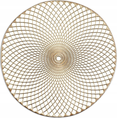 Napesë zbukuruese Zeller Mandala, rrumbullake, PVC, e bardhë