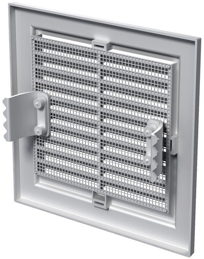 Grilë ajrimi DYMO MV 250x250 mm, plastike, e bardhë
