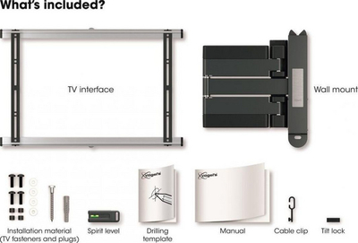 Mbajtëse muri për TV Vogel’s THIN 545 ExtraThin, Full Motion, 40\"–65\", e bardhë