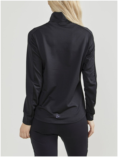 Bluzë sportive Craft Core Gain Midlayer, me gjysmë zinxhir, për goca, e zezë