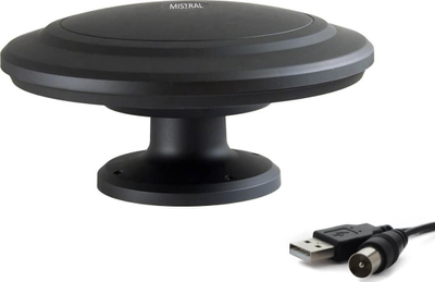 Antena jashtë Mistral MI ANT04, DVB T, me USB, ngjyrë e zezë