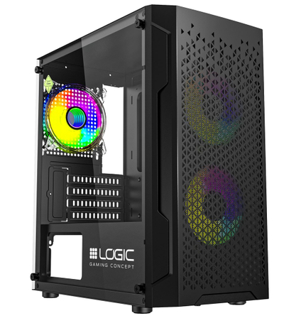 Kuti kompjuteri Logic Concept Aramis, Micro ATX, ARGB, e zezë