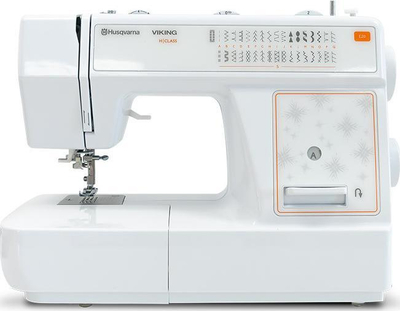 Makina qepëse Husqvarna Viking E20, 32 qepje, mekanizëm metalik, e bardhë