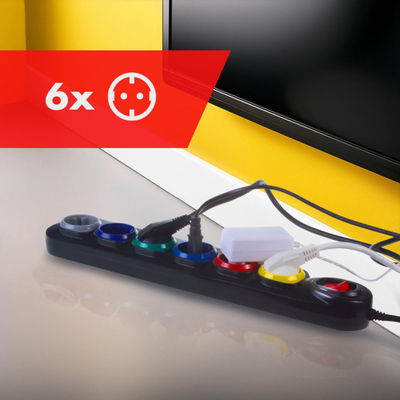 Shtrirëse elektrike Maclean MCE509 B, 6 prize, kabllo 1.5m, e zezë