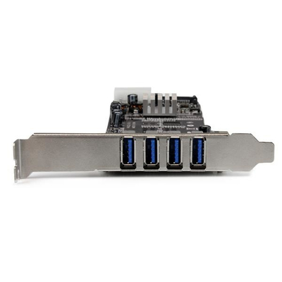 Kartë zgjerimi USB StarTech 4 porta PCIe, USB 3.0, 5 Gbps, e zezë