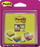 Kubi i shënimeve Post-it 3M Super Sticky 2014-SC-BYFG, 76x76mm, 4x75 fletë, ngjyra të përziera