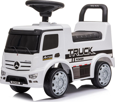 Makinë lodër ride-on Milly Mally Mercedes-Benz Antos, me drita dhe zëra, e bardhë
