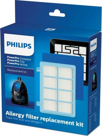 Set filtra për fshesë me korrent Philips FC8010/02, PowerPro Compact dhe Active