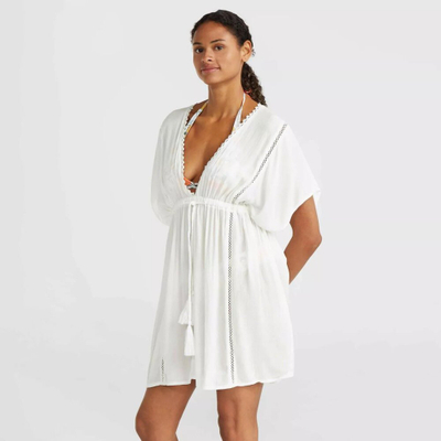 Tunikë plazhi O'Neill Mona Beach Cover Up, për goca, madhësia M, e bardhë