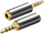 Adapter audio Mozos MA3525, 3.5mm femër në 2.5mm mashkull, i zi