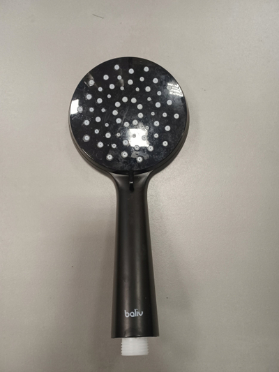 Kokë dushi WENKO Watersaving, 11 cm, 3 rryma, e zezë mat