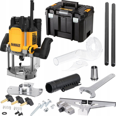 Freza elektrike DeWALT DWE625KT QS, 2300W, 9000–22000 rpm, e verdhë