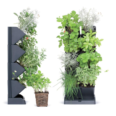 Kosh lulesh Prosperplast Modular Flowerpot Vertical Garden, 48 cm, ngjyrë antracit