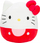 Lodër pelushi Squishmallow Hello Kitty, 8", ultra e butë, e bardhë e kuqe