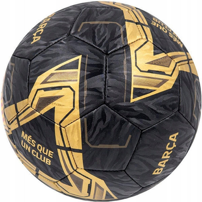 Top futbolli FC Barcelona Lightning, madhësia 5, PVC, i artë e zi