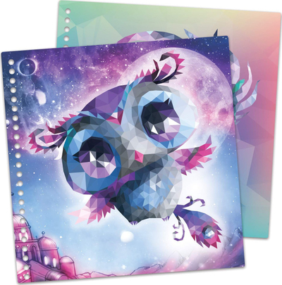 Книга за активности Nebulous Stars Paint by Stickers, 14 страници, 1350 налепници, многу обоена