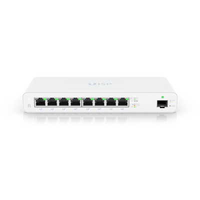 Ruter Ubiquiti UISP Router, 8 porta Gigabit PoE, portë SFP, i bardhë