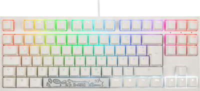 Tastierë Ducky One 2 RGB TKL, mekanike Cherry MX, USB Type C, e bardhë