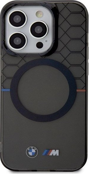 Mbulesë telefoni BMW Pattern MagSafe, për iPhone 14 Pro, gri