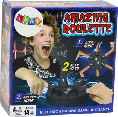 Loja e tavolinës Lean Toys Crazy Roulette, me goditje elektrike, shumëngjyrëshe