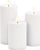 Set qirinj LED Goobay Pillar Candles, 3 copë, me telekomandë, të bardhë