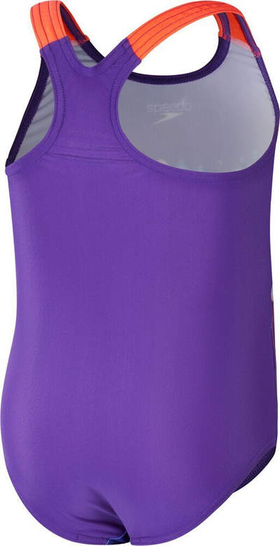 Kostum noti për vajza Speedo Digital Printed, racerback, EnduraBrite, vjollcë rozë