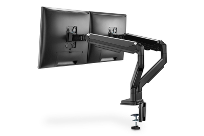 Mbajtës monitori i dyfishtë Digitus Universal, për 15"-32", krah me gaz, montim me kapëse, i zi
