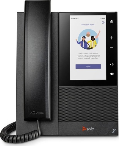 Telefon biznesi HP Poly CCX 505, për Microsoft Teams, PoE, i zi