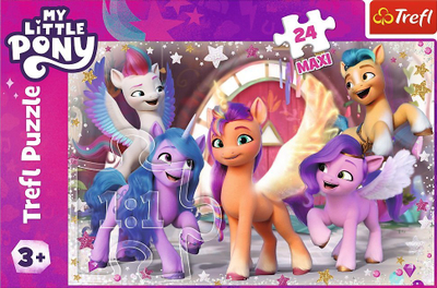 Puzzle maxi Trefl My Little Pony Happy Day of Ponies, 24 copë, 60x40 cm, shumëngjyrësh