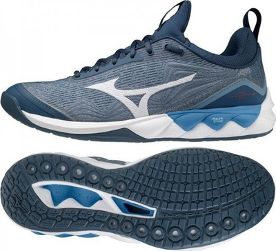 Atlete Mizuno Wave Luminous 2 V1GA212021, sportive, blu e errët