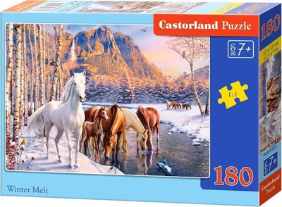 Puzzle Castorland Winter Melt, 180 pjesë, 32 x 23 cm, shumëngjyrësh