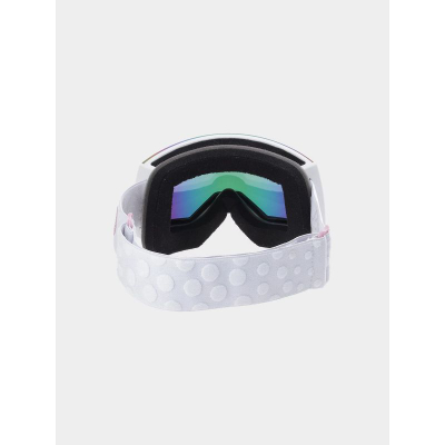Syze skijimi 4F për goca, lente S3 UV400, Anti-Fog, të bardha