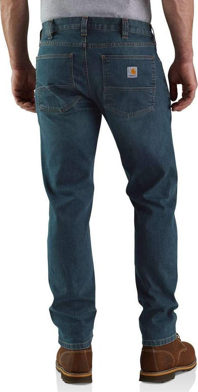 Xhinse Carhartt Rugged Flex Relaxed Fit Low Rise, pesë xhepa, tapered, Canyon denim