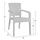 Set Tavolinë me 4 karrige HM10576.04, bardhë